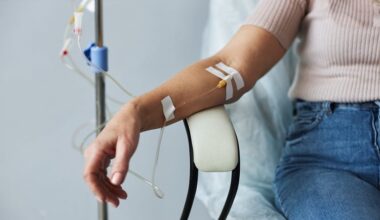 Person having chemotherapy.