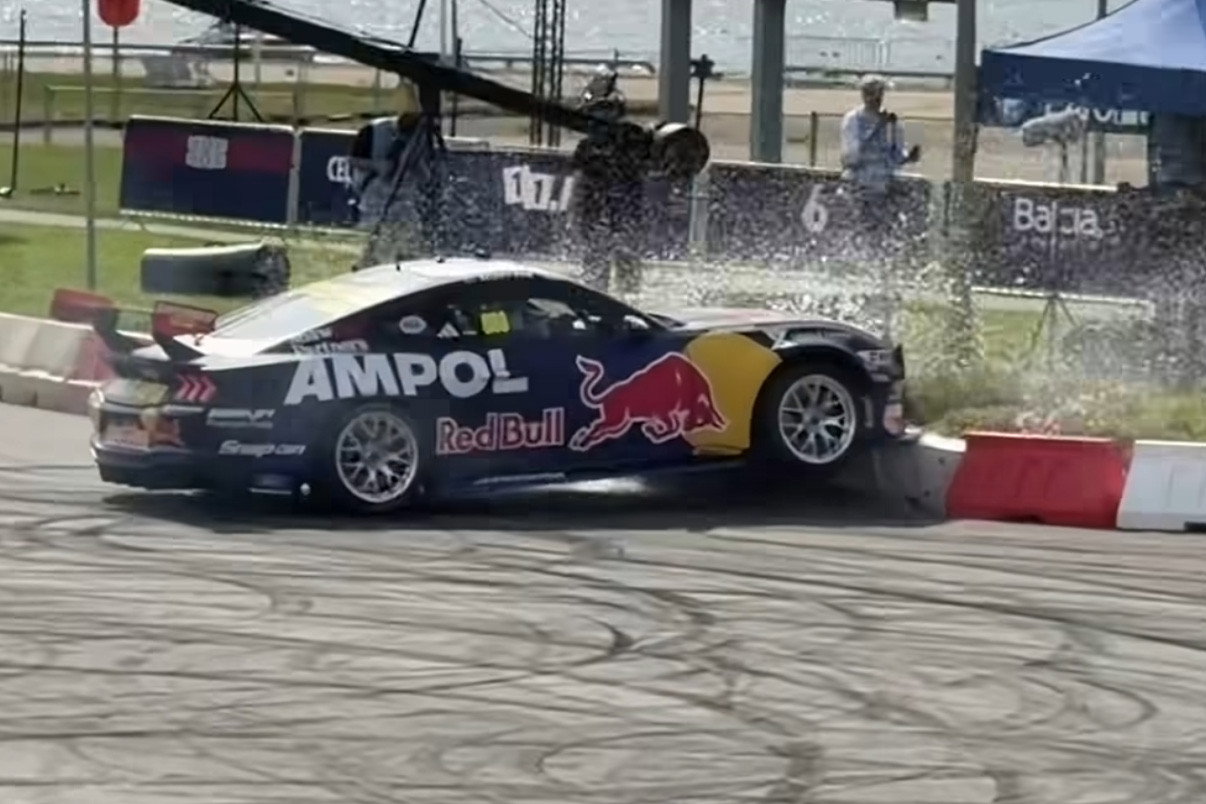 ‘Wobbler’: Scott Pye makes light of Supercars showrun shunt