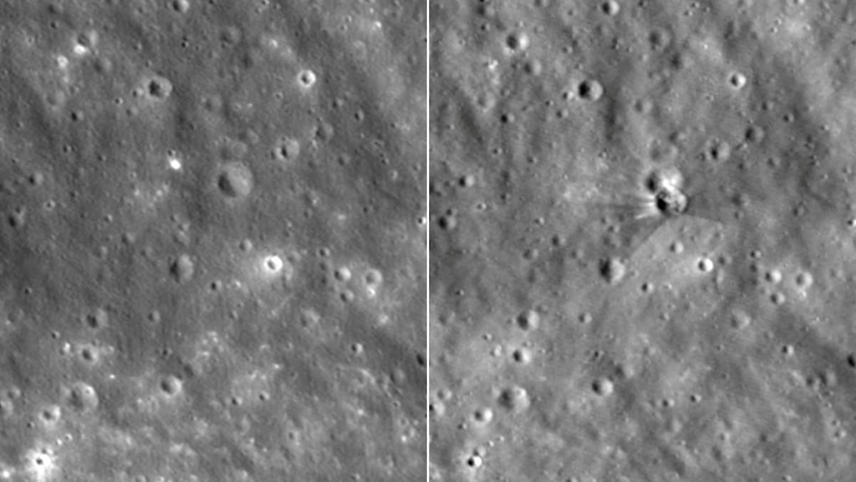 Nasa images reveal crater left by SpaceX rocket’s moon crash
