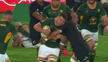 All Blacks v Springboks: Referee Matthew Carley overrules TMO on Ardie Savea tackle, leaving fans fuming