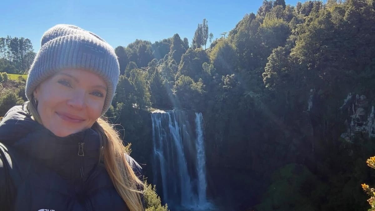 White Lotus star Meghann Fahy shares Huka Falls photos from NZ trip with Leo Woodall