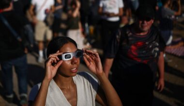 ‘It’s the first time, and it’s the last time’: Europe witnesses rare total eclipse of the sun