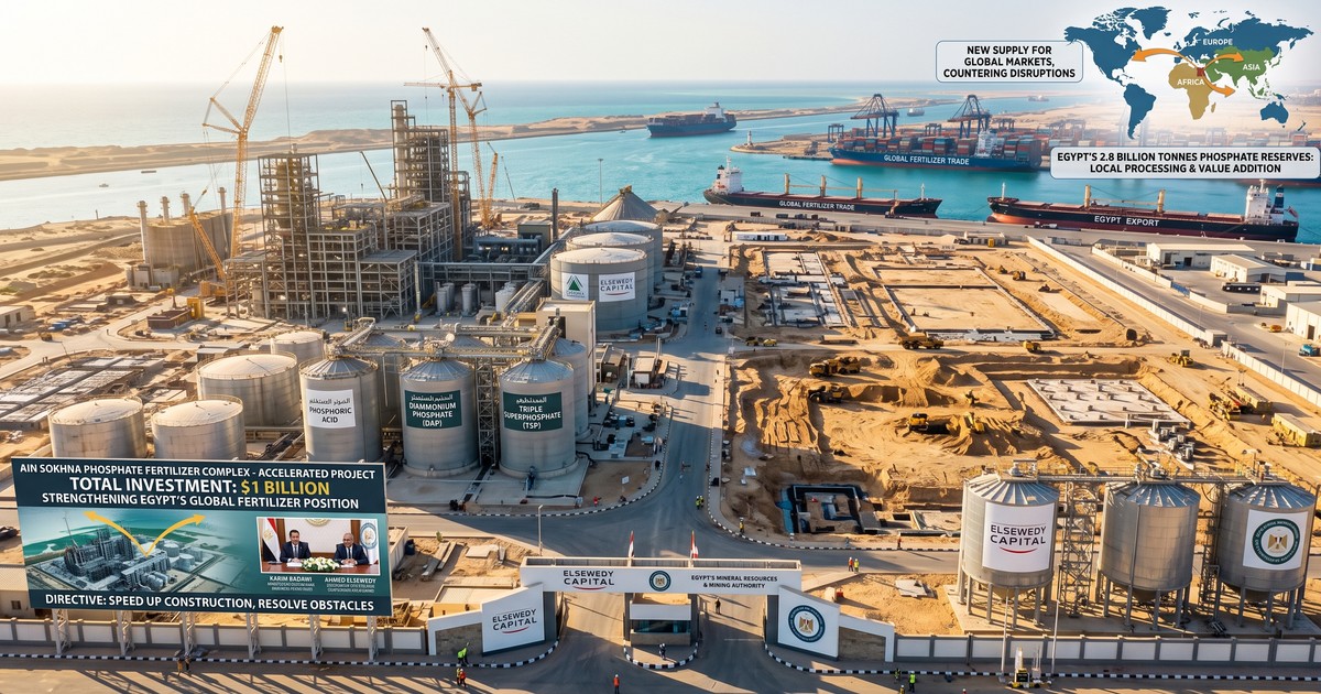 Egypt, Elsewdy moves to fast-track $1 billion phosphate fertiliser complex as global supply tightens