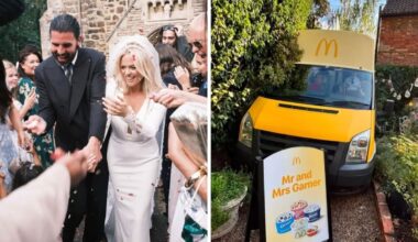 British actress Emily Atack hires McDonald’s van to serve wedding guests McFlurries