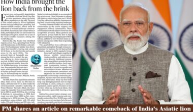 PM shares an article on remarkable comeback of India’s Asiatic lion