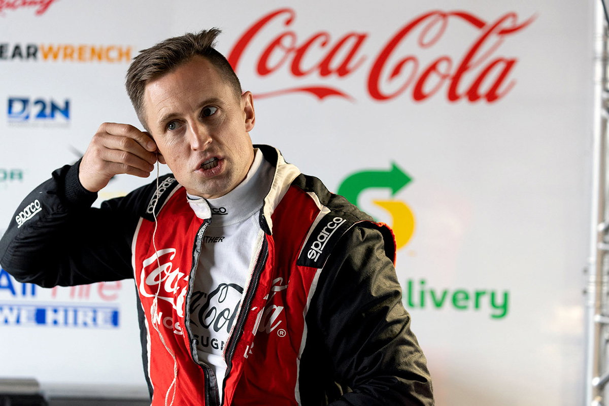 Chris Pither testing for Team Kiwi Racing Bathurst return