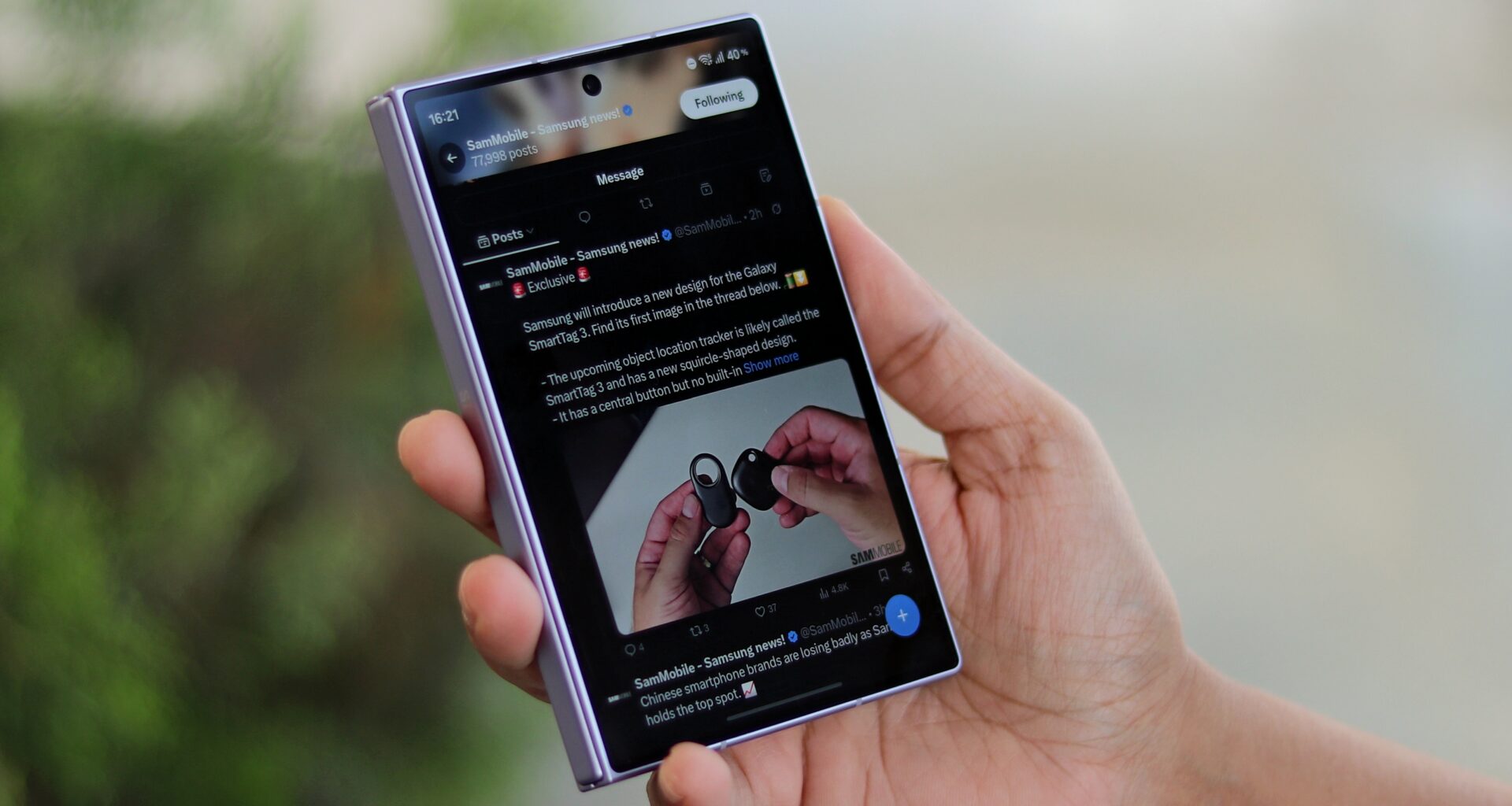 Samsung ranks second in global book-style foldable market