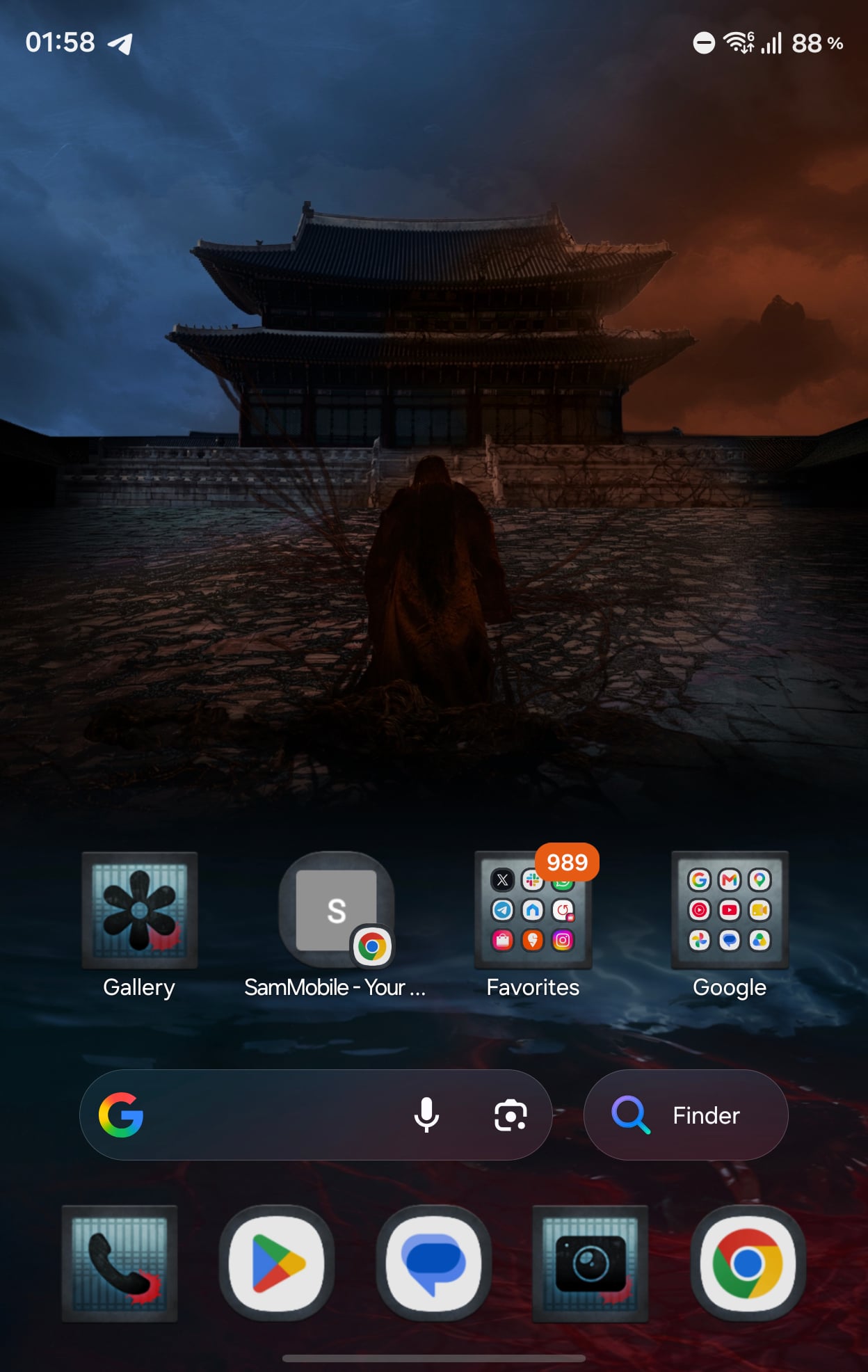 Samsung Galaxy Z Fold 8 With Wallpaper, Theme, And Icons Inspired By Netflix's The East Palace