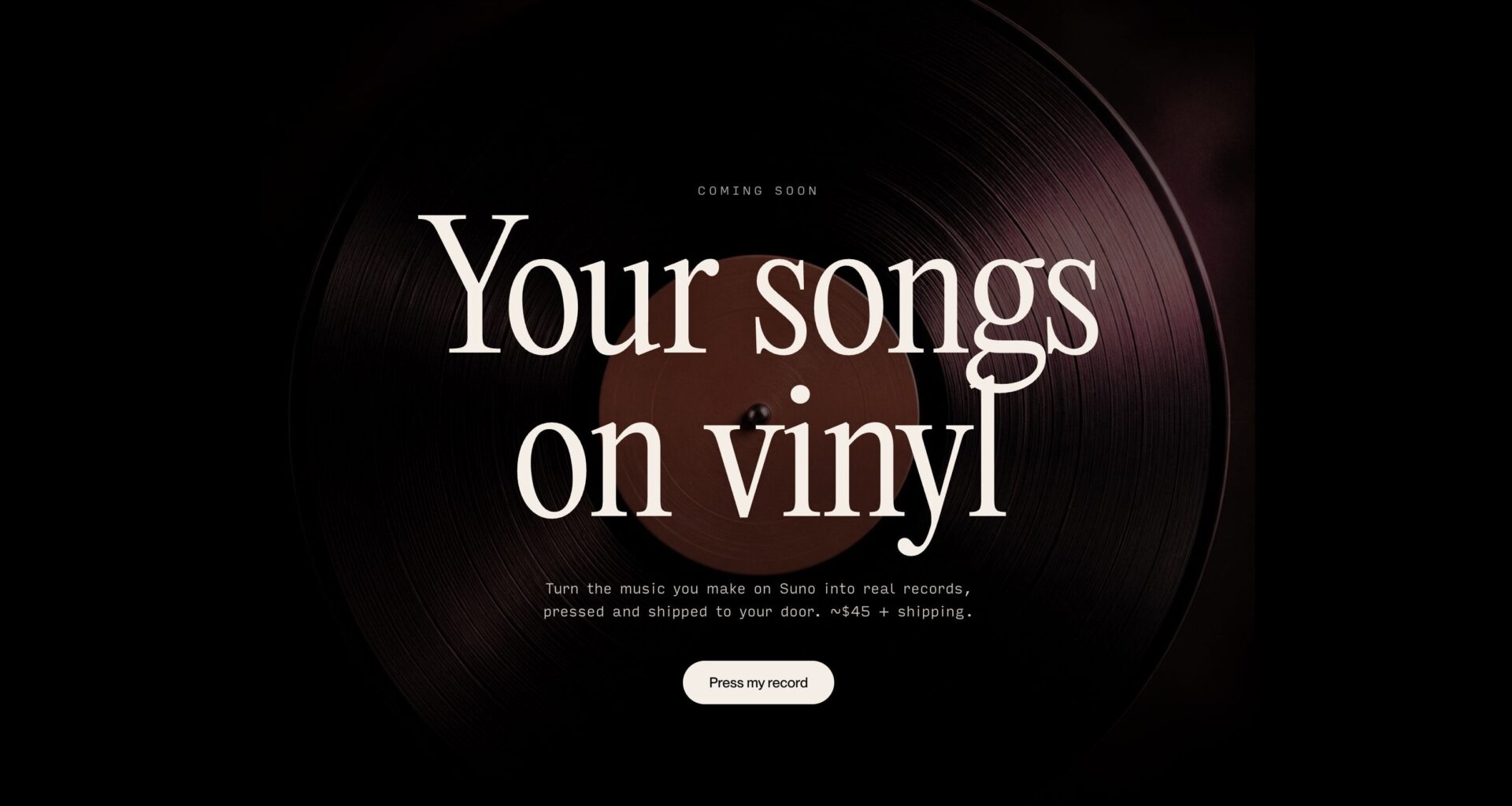 Suno muscles into vinyl market, plans to let users press their AI songs onto 12-inch records