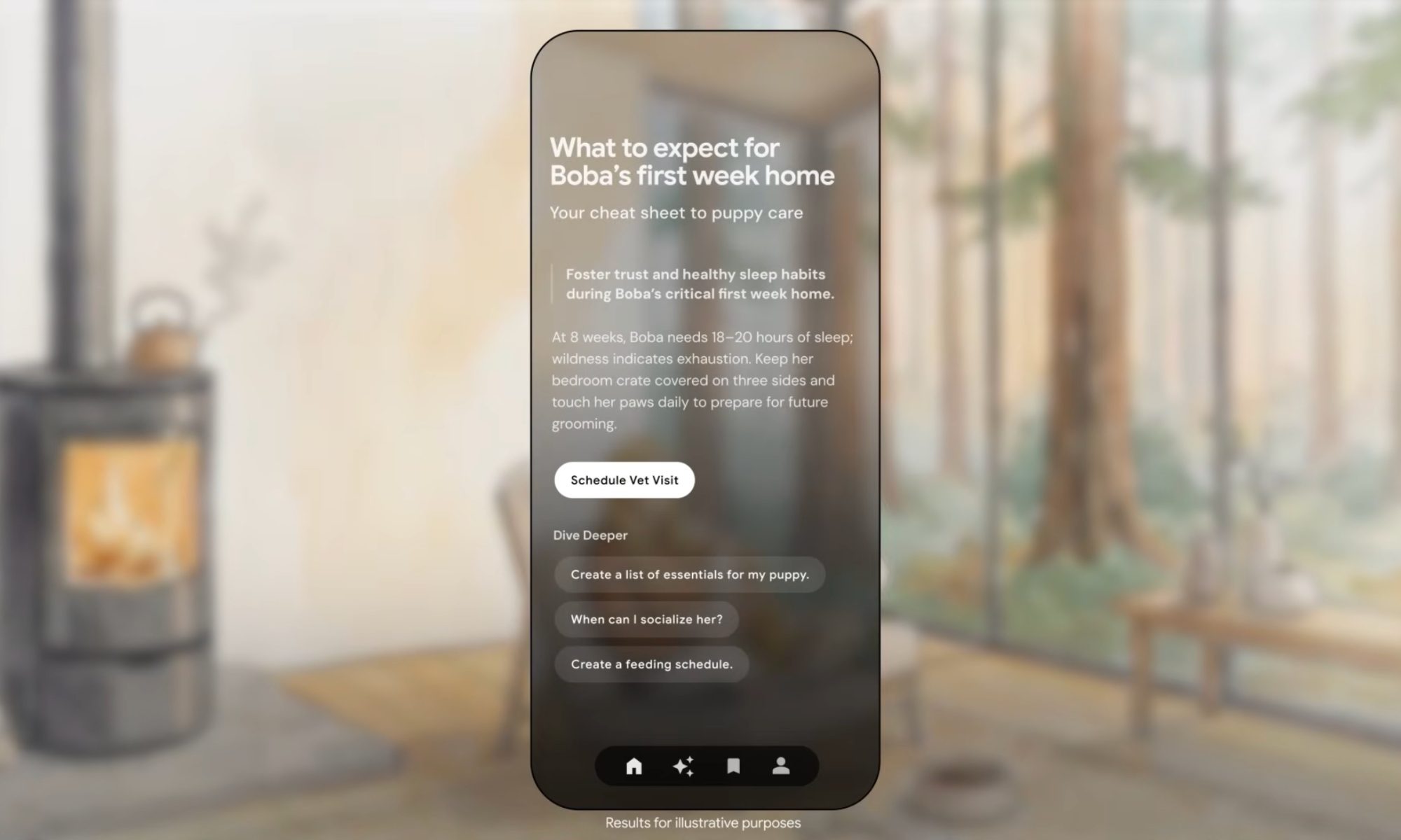 Screenshot of the Google Dreambeans app