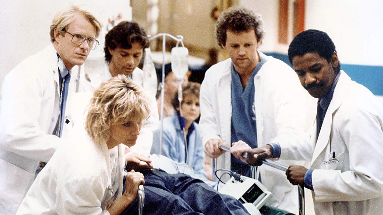 From left: Ed Begley Jr., Cindy Pickett, Bruce Greenwood, David Morse and Denzel Washington on St. Elsewhere, which ran from 1982 to 1988 and won six Emmys in 1986.