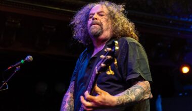 SAN FRANCISCO, CALIFORNIA - APRIL 07: Shane Embury of Napalm Death performs at Great American Music Hall on April 07, 2025 in San Francisco, California. (Photo by Miikka Skaffari/Getty Images)