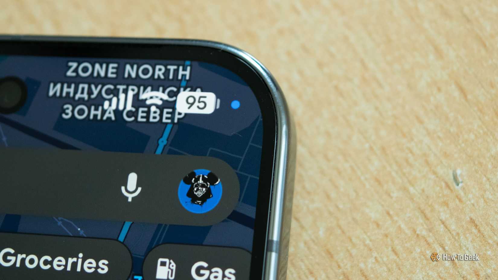 A blue location privacy dot showing on a Pixel 10 Pro.