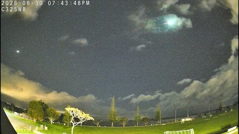 A fireball over Tauranga on August 30