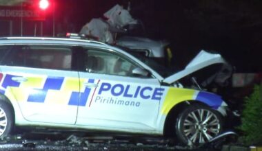Injuries after driver allegedly steals car after crash, hits police vehicle
