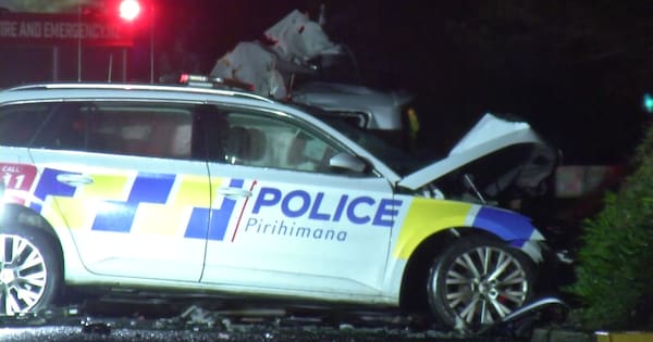 Injuries after driver allegedly steals car after crash, hits police vehicle