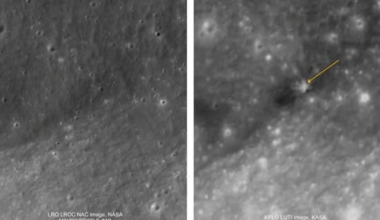 Satellite captures before and after views of rocket's crash into moon
