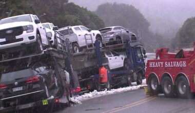 Major Otago road to stay closed overnight as snow storm strikes south