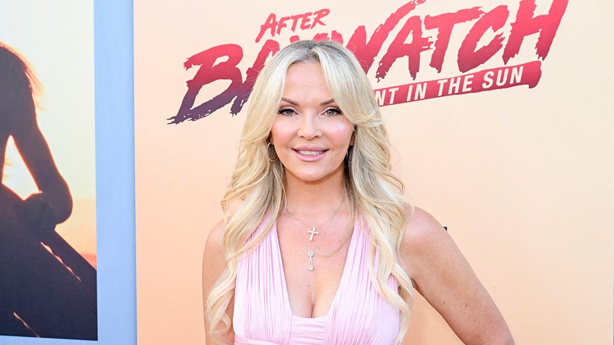 Brandy Ledford stands at a premiere event in Santa Monica, Calif.