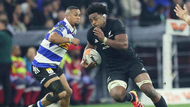 All Blacks loose forward Peter Lakai makes a break against the Stormers.