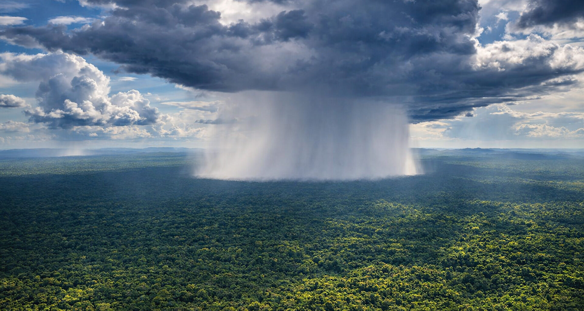Rainburst over the Amazon. Image by Rhett Ayers Butler