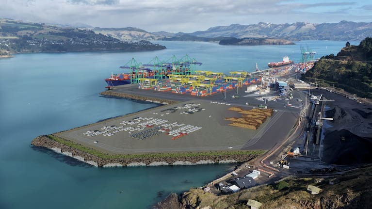 An artist's impression of the Lyttelton Port expansion.