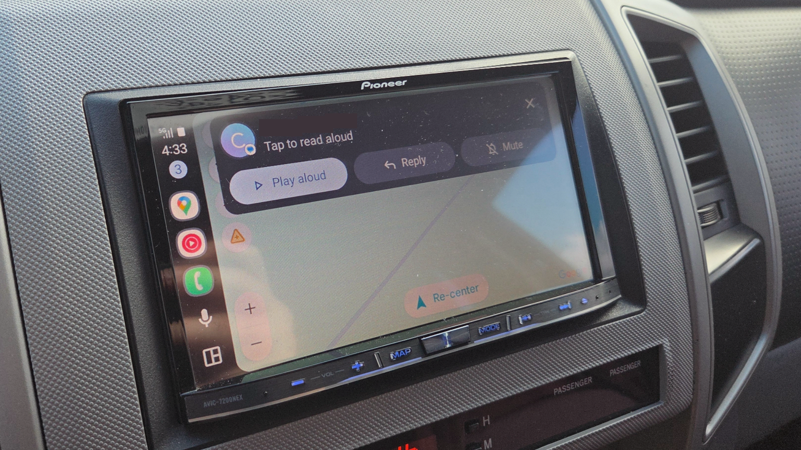 Android auto large notification.