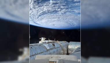 ISS astronaut spies a swirling super storm photo of the day for Aug. 4, 2026