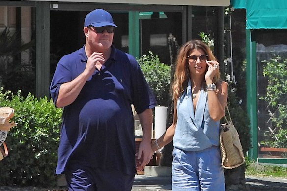James Packer and Kylie Lim in Italy together last month.