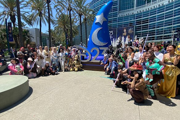 Feeling the call of the Force: Star Wars fans at a “cosplay meetup” at D23.