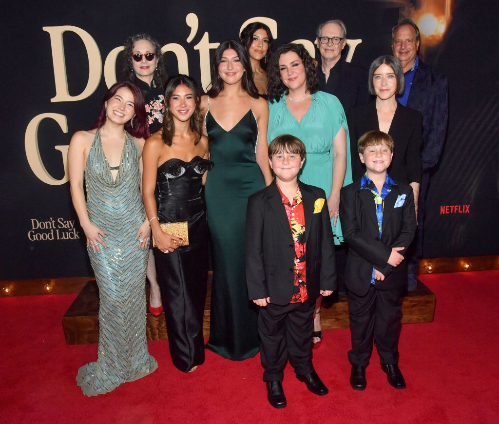Bebe Neuwirth, Scarlett Estevez, Sunny Sandler, Stephanie Beatriz, Eitan Friedman, Matan Friedman, Melanie Lynskey, Steve Buscemi, Julia Fox and Jon Lovitz attend Netflix's "Don't Say Good Luck" New York Premiere