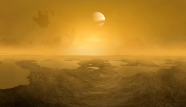 Saturn's moon Titan has an atmosphere thicker than Earth's and seas you could sail on, and it is the one place beyond Earth where a person could stand outside without a pressure suit, though its surface sits at about minus 179 degrees Celsius