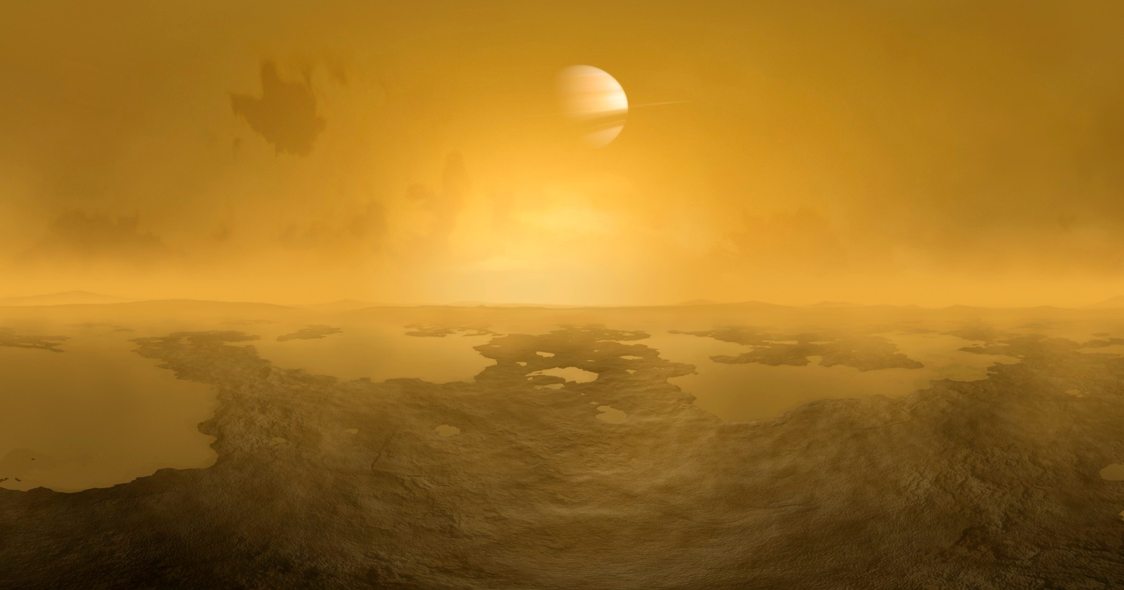 Saturn's moon Titan has an atmosphere thicker than Earth's and seas you could sail on, and it is the one place beyond Earth where a person could stand outside without a pressure suit, though its surface sits at about minus 179 degrees Celsius