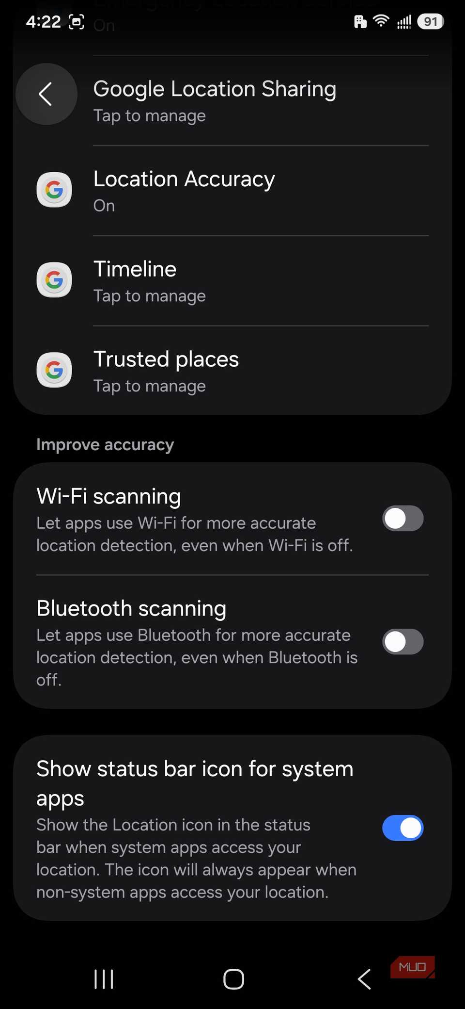 Bluetooth scanning disabled 
