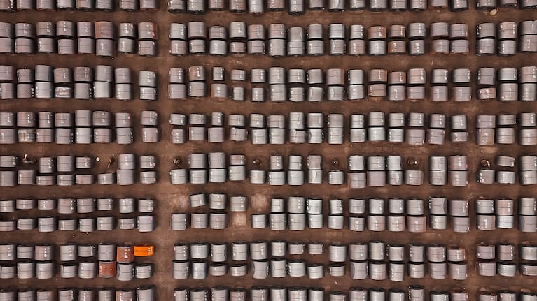 Rolled coils of steel sit in the yard at the ArcelorMittal Dofasco steel plant in Hamilton, Ont. on Thursday, Aug. 20, 2026.