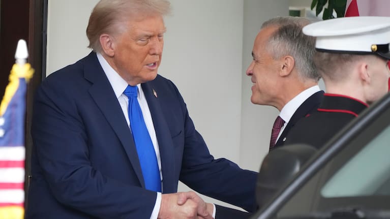 Canadian Prime Minister Mark Carney meets with US President Donald Trump at the White House.