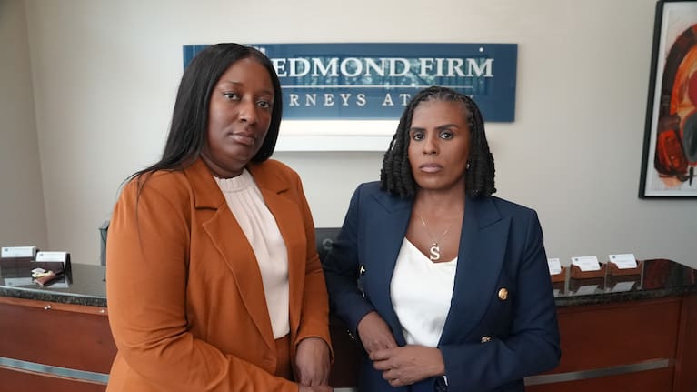 Barksdale (left) and her lawyer Shannon Young filed a lawsuit against Kaiser Permanente.