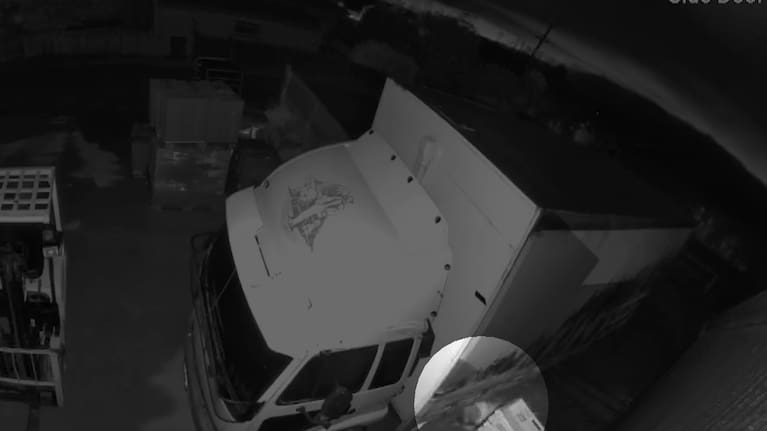 CCTV at Wilson's Vege Stall captured thieves targeting a diesel truck at around 6.30am.