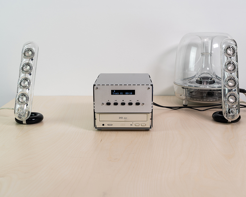 used CD-ROM drives find new life inside modular aluminum audio player - 1