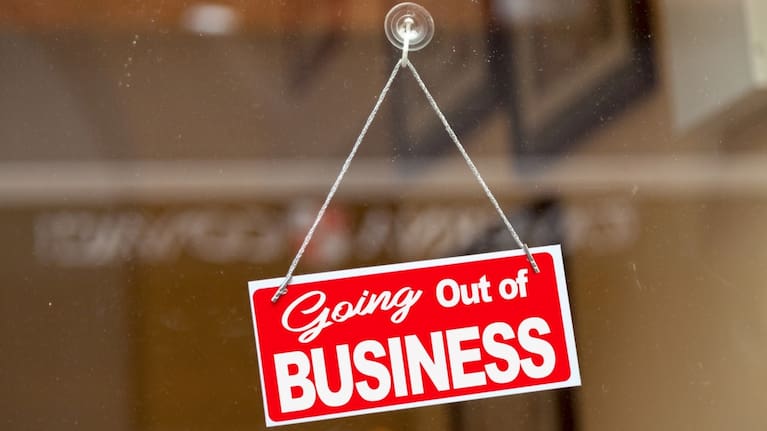 A shop closing its doors for good (file image).