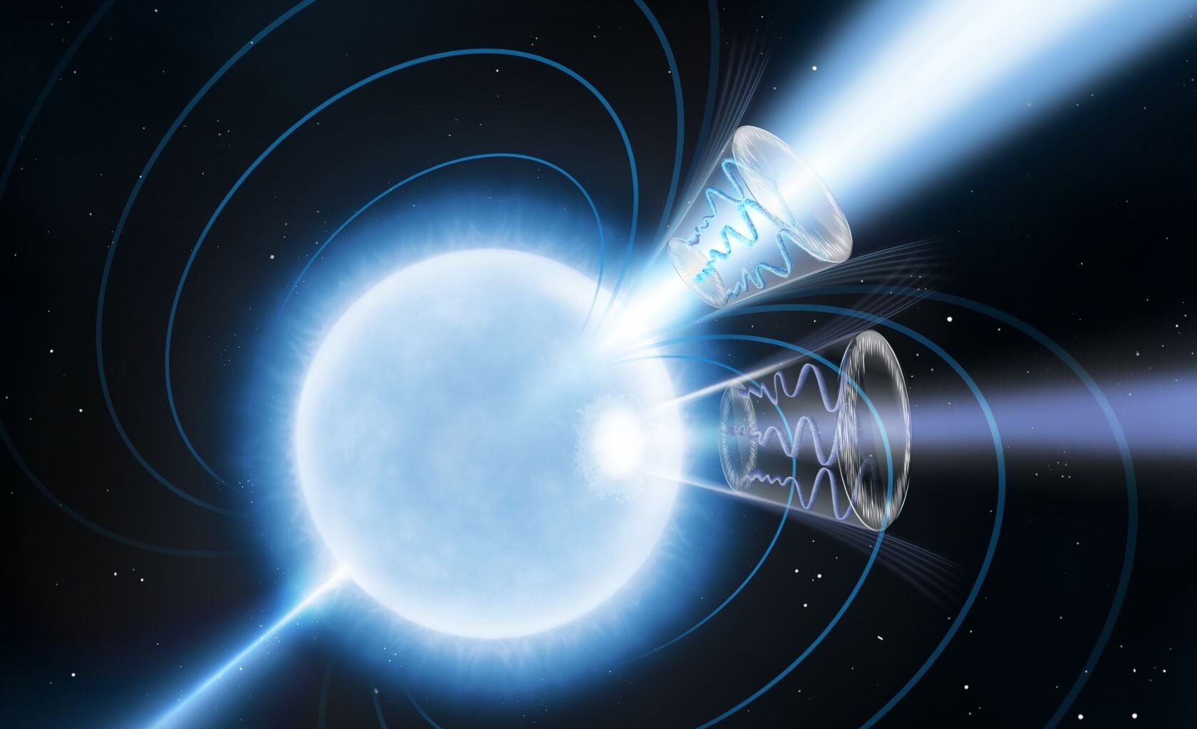 A Swinburne astronomer may have just confirmed one of the quirkiest aspects of quantum mechanics: that seemingly empty space can alter the behavior of light. Credit: NASA.