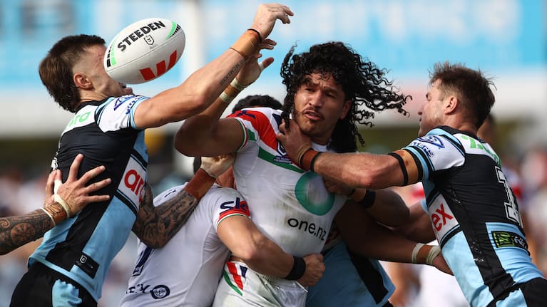 Dallin Watene-Zelezniak broke his collarbone during a dive near the corner flag in the game against South Sydney.