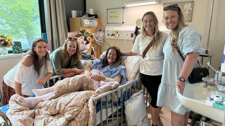 Dance surrounded by friends in hospital.