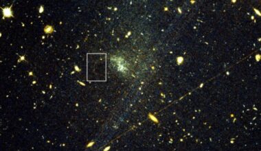 Stellar stream discovery beyond Milky Way helps map dark matter