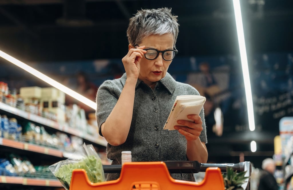 Simple everyday memory slips, like repeated grocery list items, are often the first sign of cognitive decline. Photo: Shutterstock