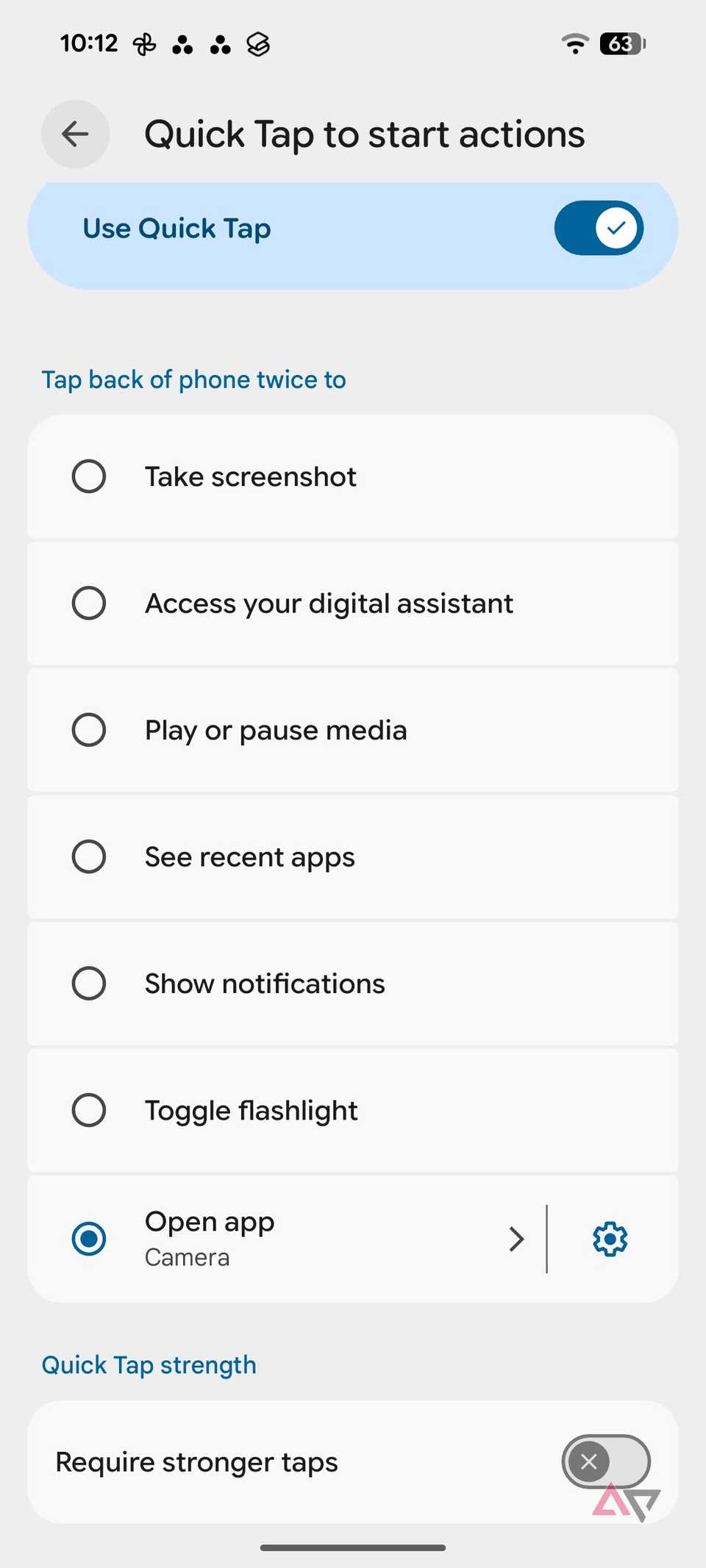 Quick tap gesture on Pixel phones