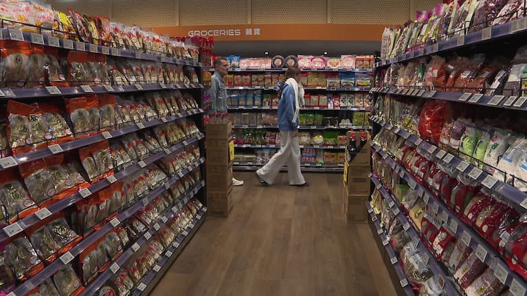 Dried ingredients on offer at Stacks supermarket.