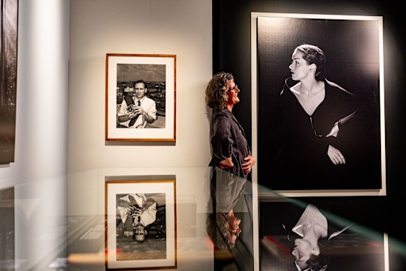 State Library of NSW curator Avryl Whitnall in the exhibition, which opens today.