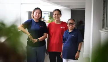 (From left) Loving Heart community health head Elaine Ho, Loving Heart volunteer Germaine Soh and Ranjit Kaur, a care connector under the new scheme.