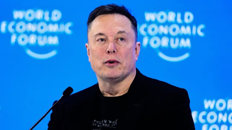 Elon Musk attends the annual meeting of the World Economic Forum in Davos, Switzerland, January 22, 2026.